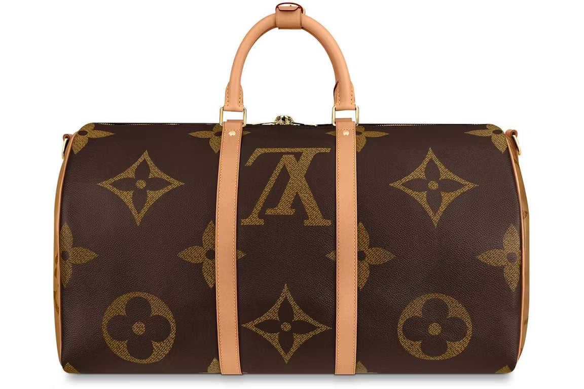 Louis Vuitton Keepall Bandouliere Monogram Giant Reverse 50 Brown