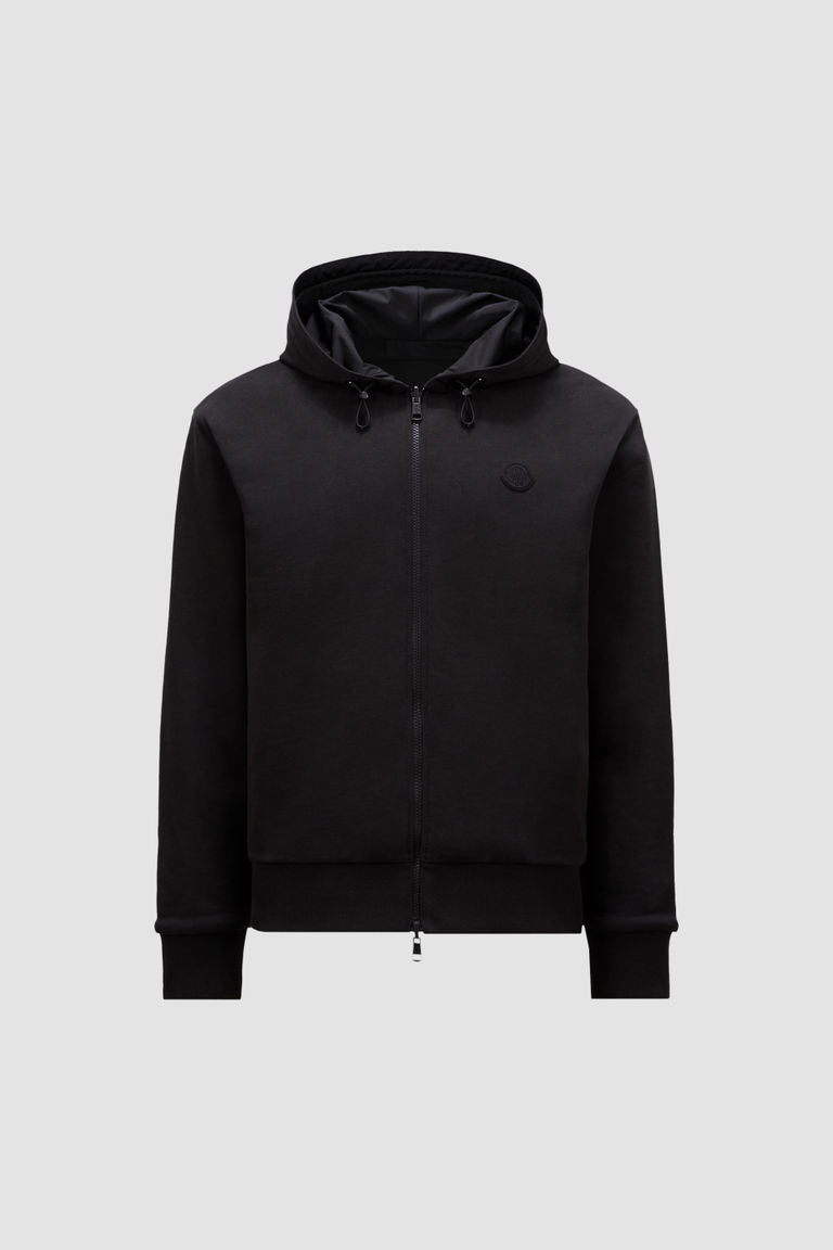 Reversible Zip-Up Hoodie Men Black