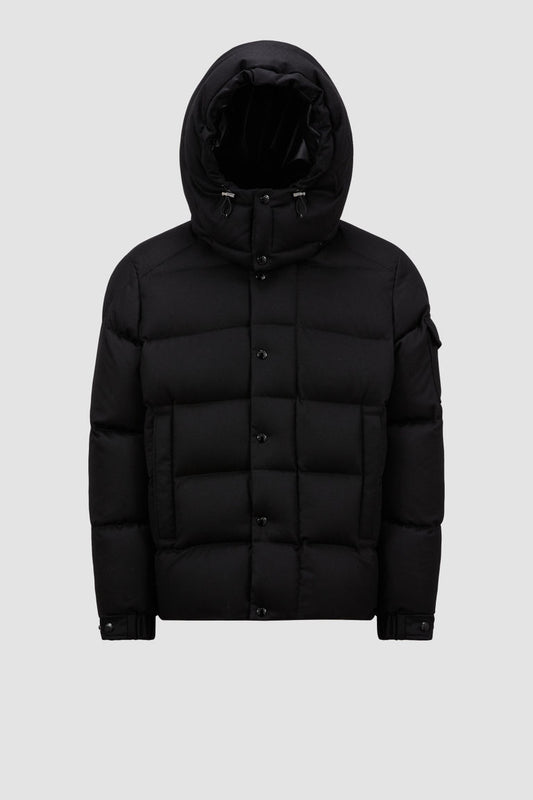 Vezere Flannel Short Down Jacket Men Black