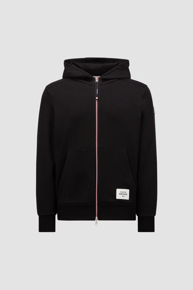 Zip-Up Hoodie Men Black